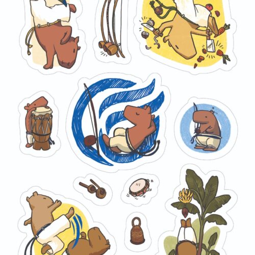 Capy-oeira Sticker Sheet